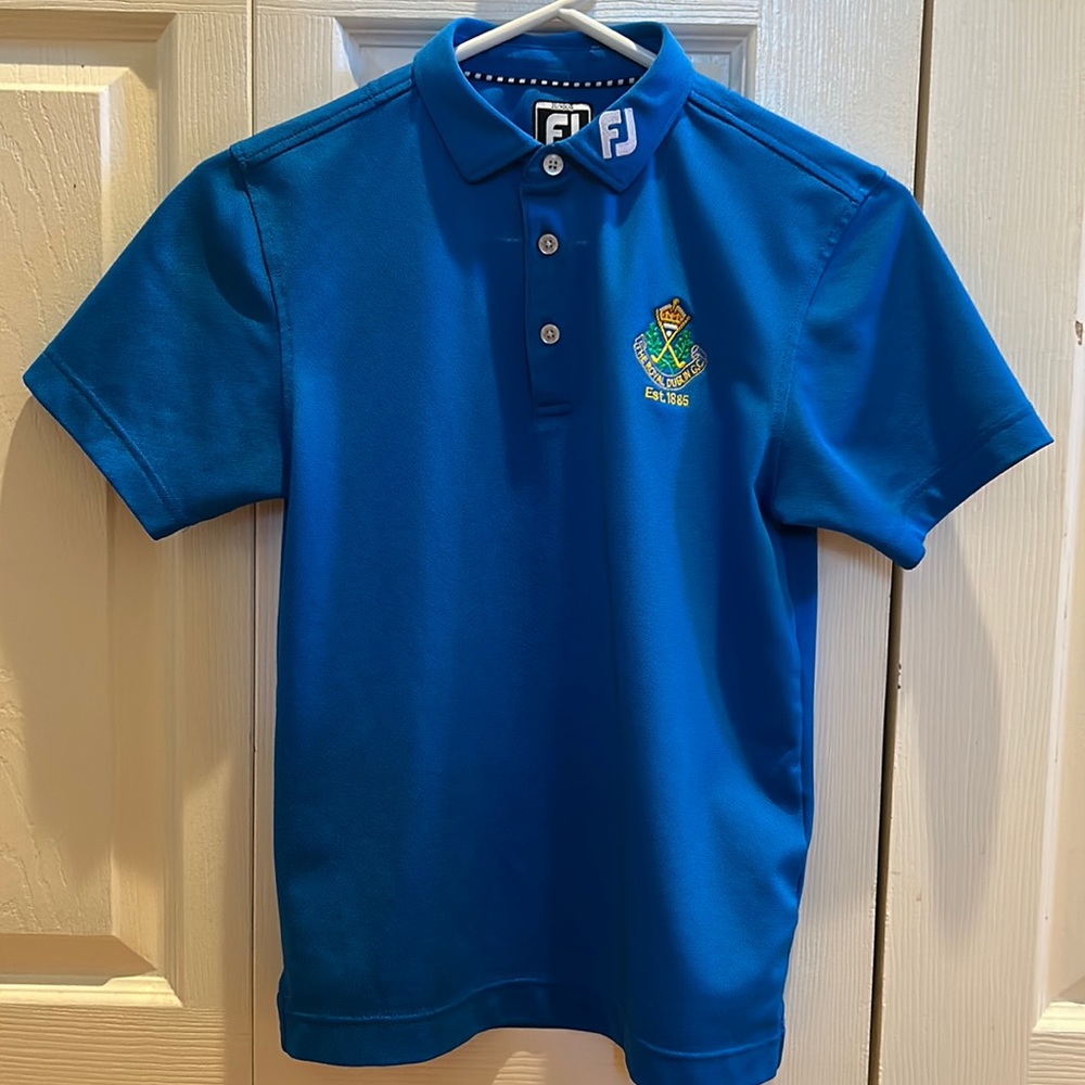 Boys Junior small FootJoy polo from The Royal Dublin Country Club in Ireland